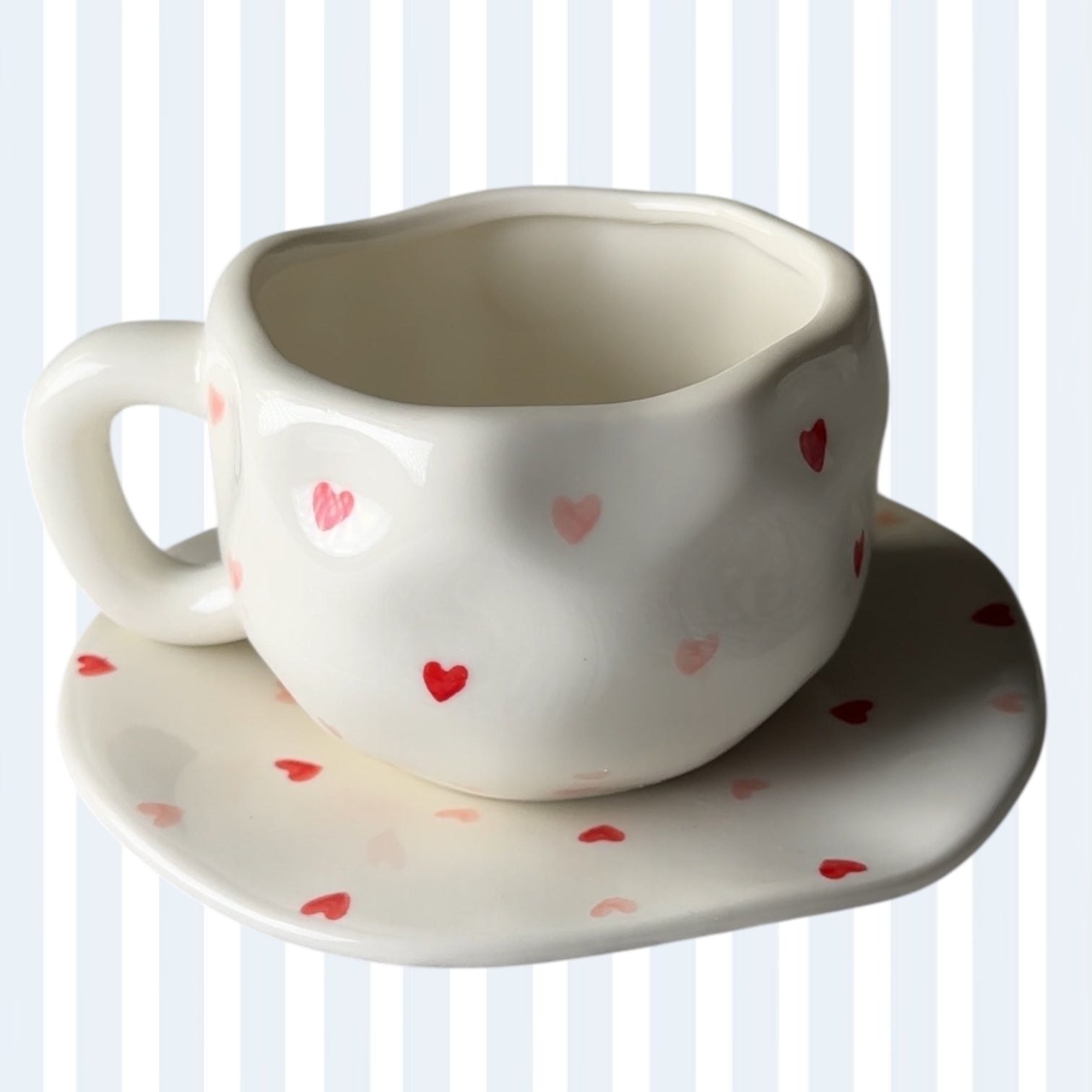 Mini Hearts Mug and Plate