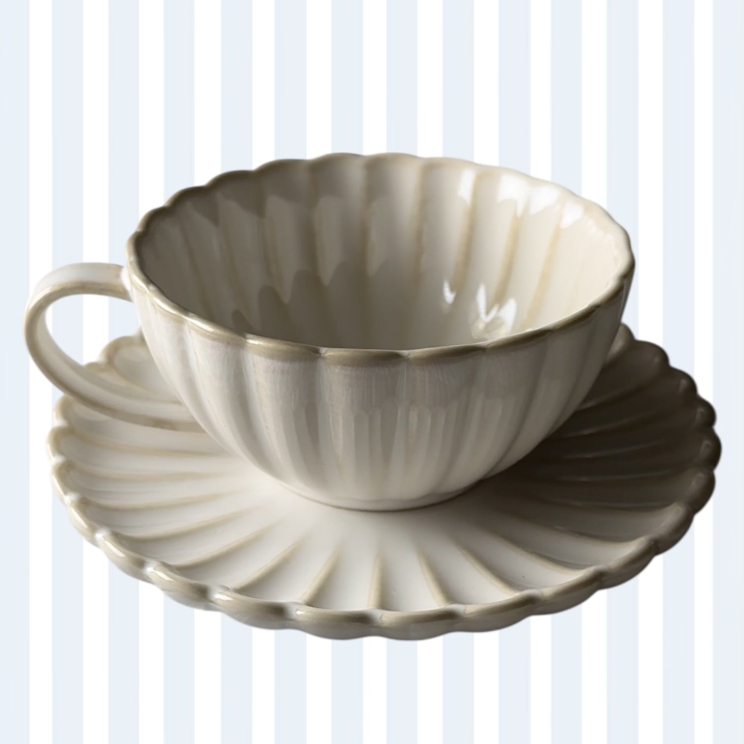 Shiny Shell Mug and Plate